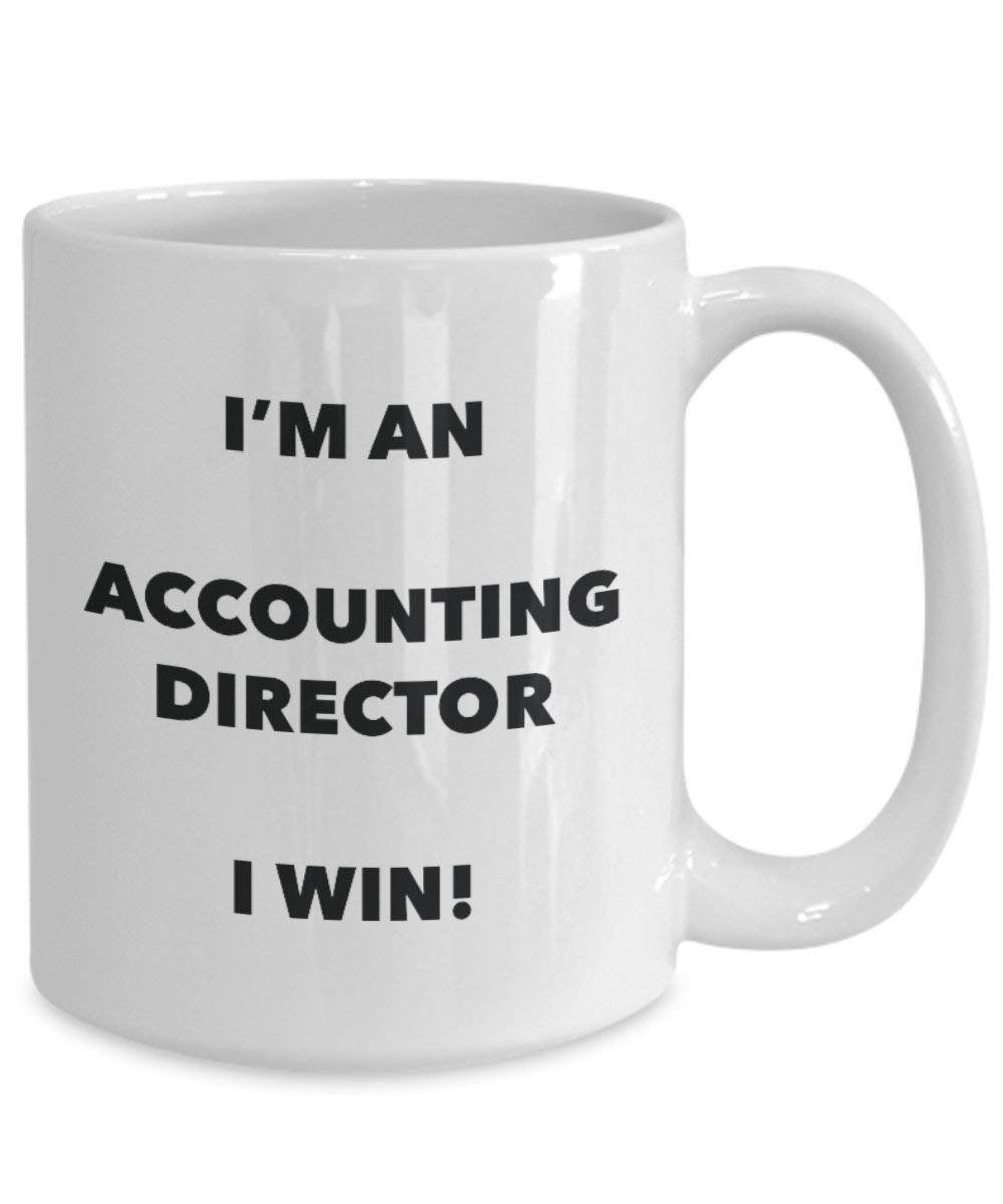 ACCOUNTING Director Tasse – Ich bin ein Accounting Director I Win. – Funny Kaffeetasse – Neuheit Geburtstag Weihnachten Gag Geschenke Idee 11oz weiß