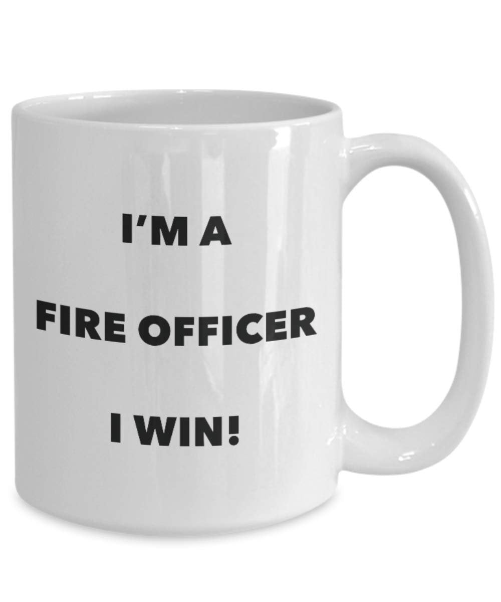 I' m A Fire Officer tazza i Win – Funny Coffee Cup – novelty Birthday Christmas GAG regalo idea