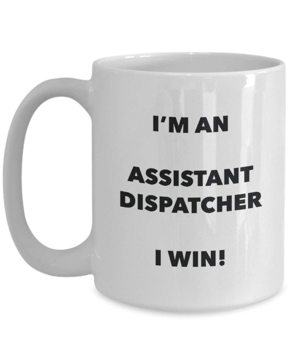Assistente Dispatcher mug – I' m An assistente Dispatcher i Win. – Funny Coffee Cup – novelty Birthday Christmas GAG regalo idea 11oz Infradito colorati estivi, con finte perline