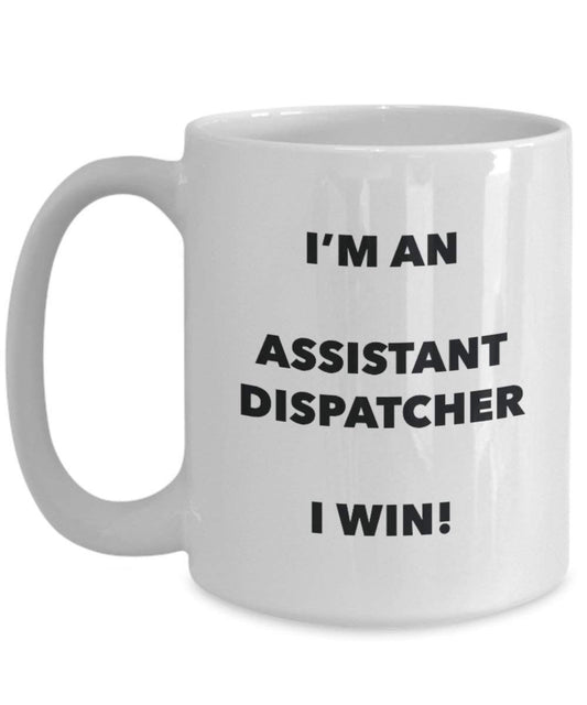 Assistente Dispatcher mug – I' m An assistente Dispatcher i Win. – Funny Coffee Cup – novelty Birthday Christmas GAG regalo idea 11oz Infradito colorati estivi, con finte perline