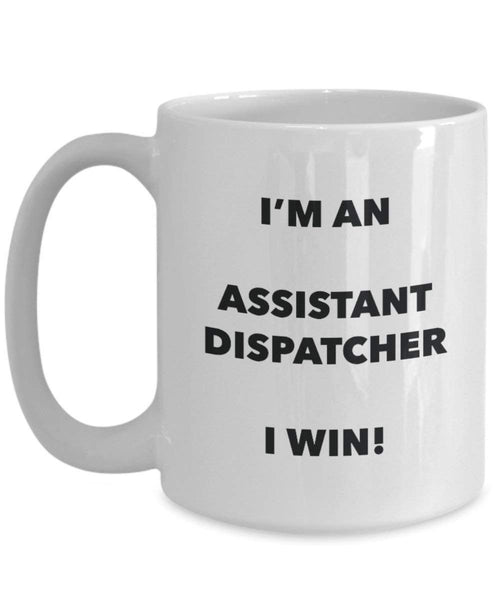 Assistente Dispatcher mug – I' m An assistente Dispatcher i Win. – Funny Coffee Cup – novelty Birthday Christmas GAG regalo idea 11oz Infradito colorati estivi, con finte perline