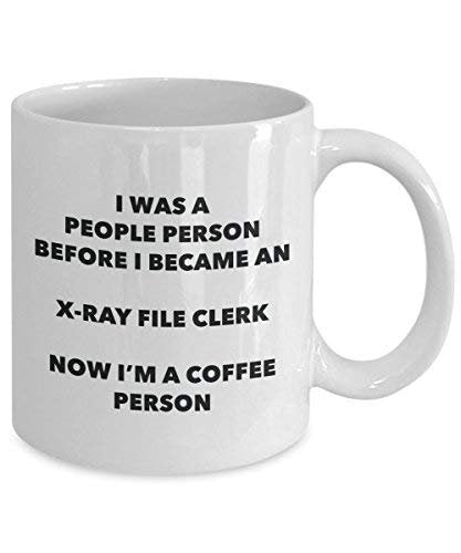 n X-ray File Clerk Coffee Person Mug - Funny Tea Cocoa Cup - Birthday Christmas Coffee Lover Cute Gag Gifts Idea
