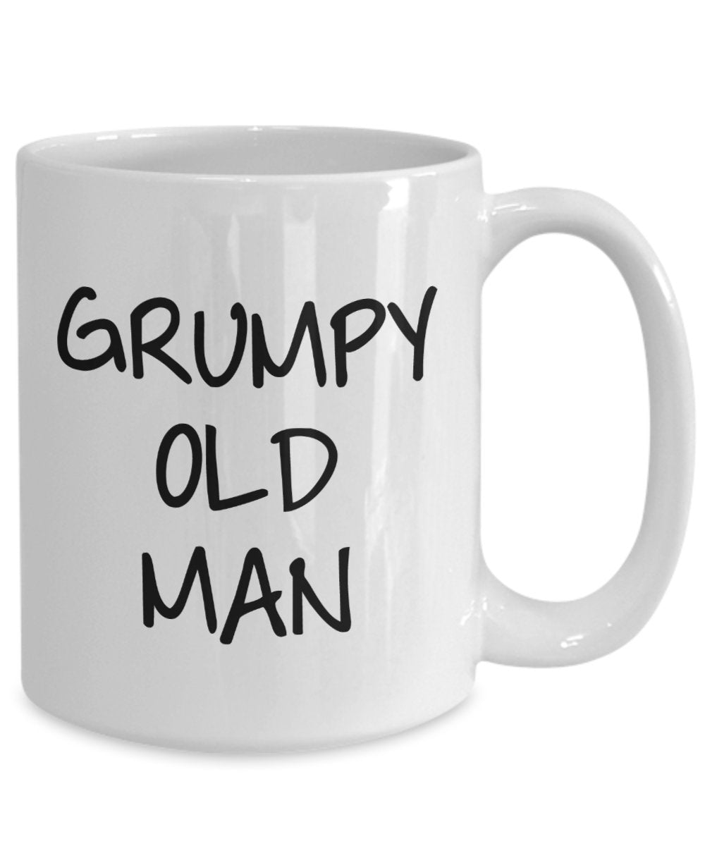 Kaffeetasse mit Aufschrift"Grumpy Old Man", lustige Teetasse, Kakaotasse – Neuheit Geburtstag Weihnachten Jahrestag Gag Geschenkidee