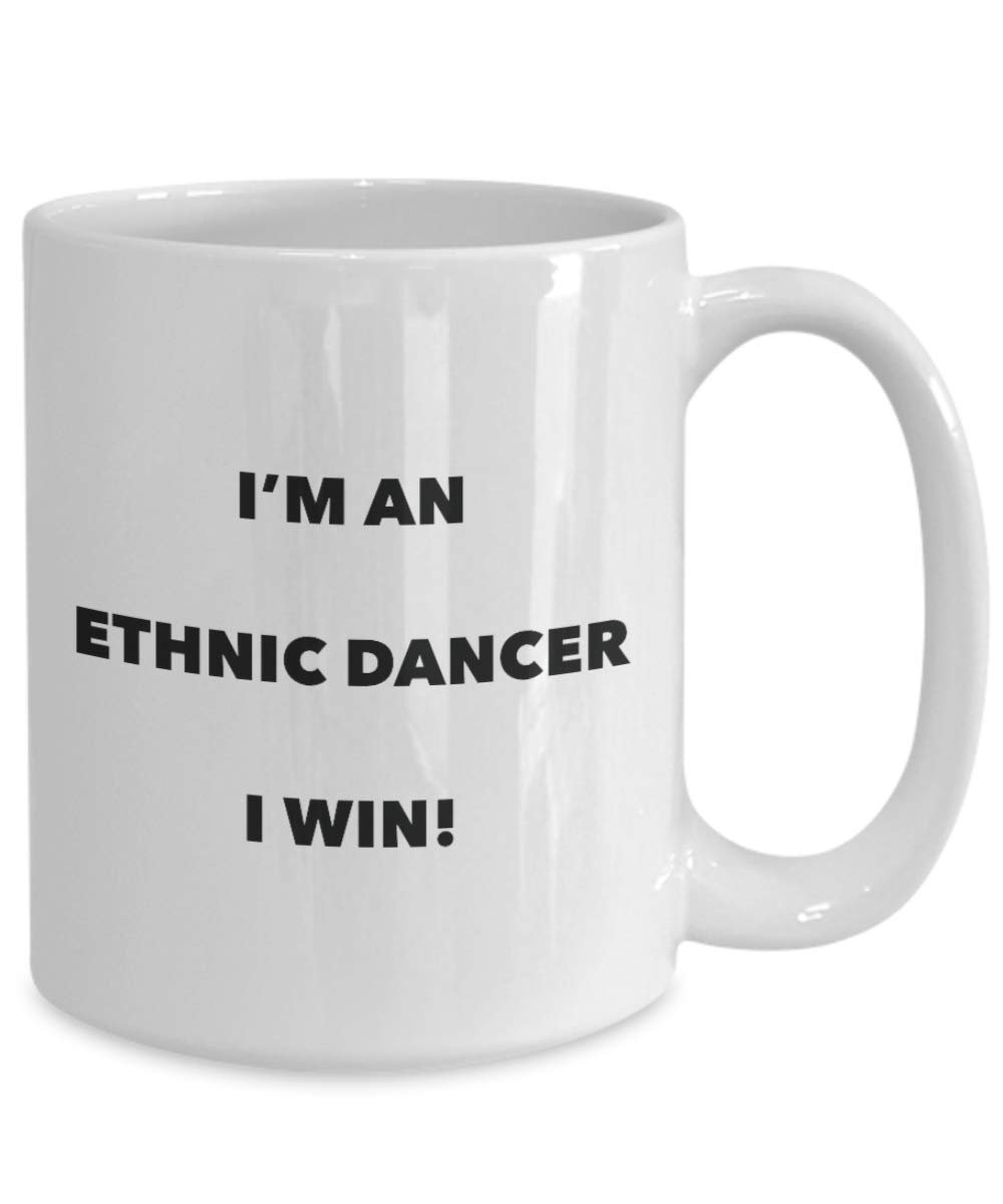 I' m An etnico Dancer mug i Win – Funny Coffee Cup – novelty Birthday Christmas GAG regalo idea 15oz Infradito colorati estivi, con finte perline