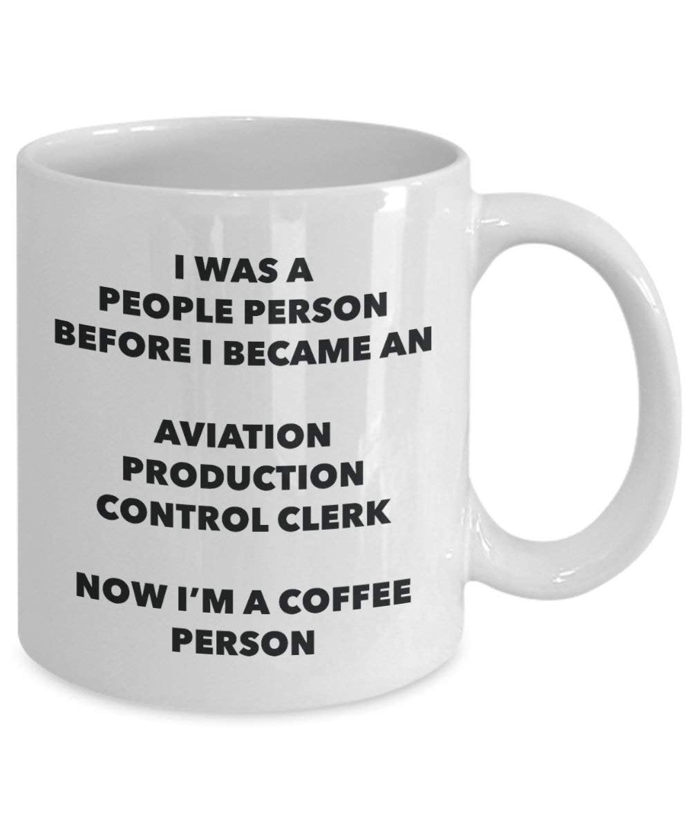 Production d'aviation contrôle Clerc personne à café Mug Tasse à thé de cacao – rigolo – Anniversaire de Noël amateur de café mignon Gag Gifts Idée 11oz blanc
