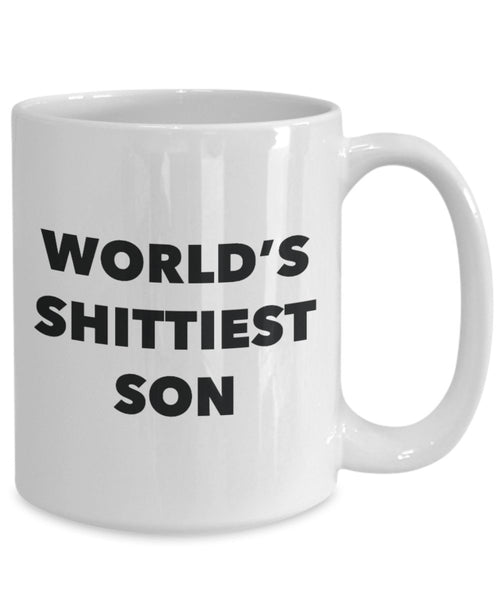 Son Mug - Coffee Cup - World's Shittiest Son - Son Gifts - Funny Novelty Birthday Present Idea