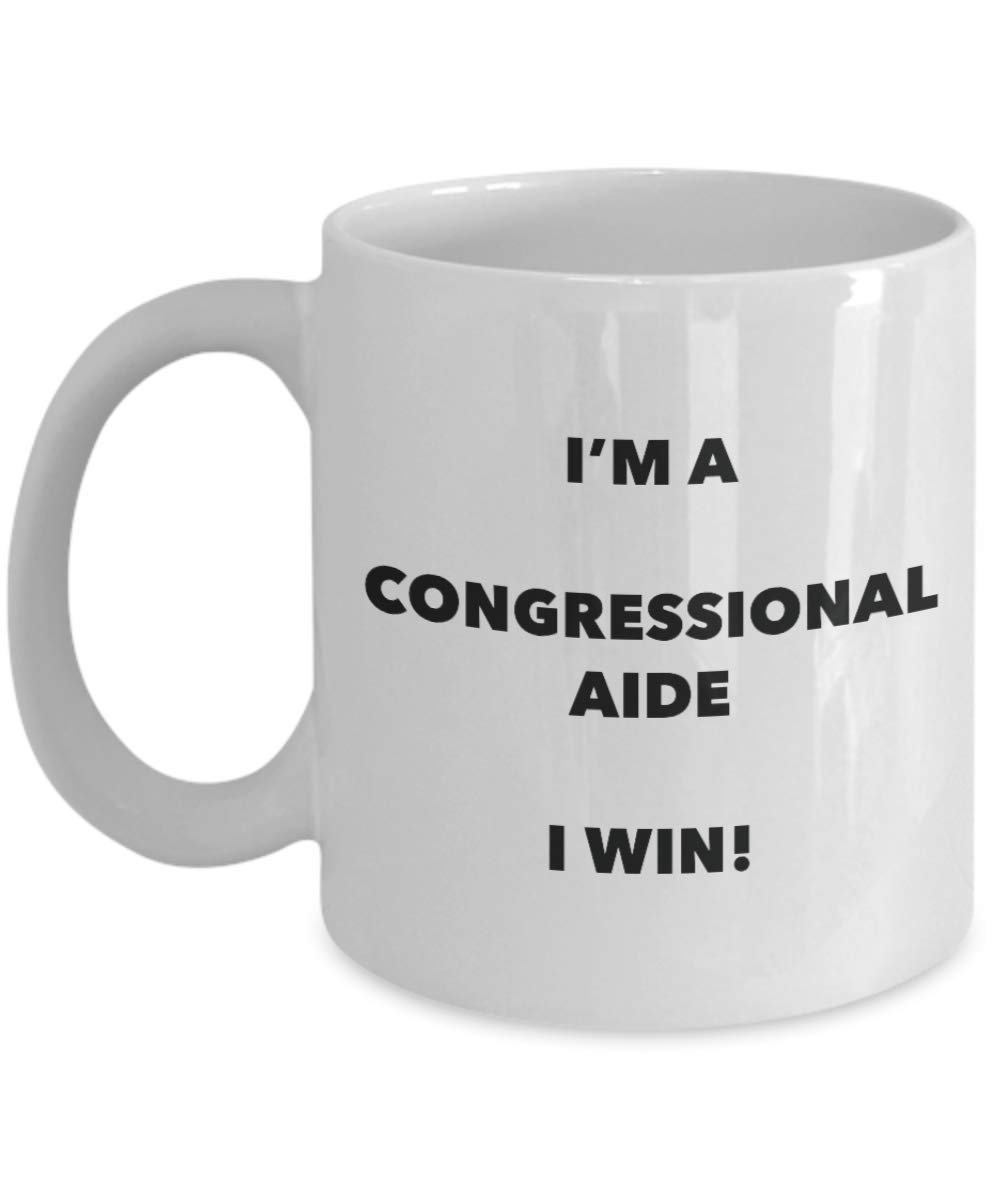 Je suis un Avant-goût du Congrès Mug I Win. – Funny Tasse à café – Fantaisie anniversaire Idée de Gag cadeaux de Noël 11oz blanc