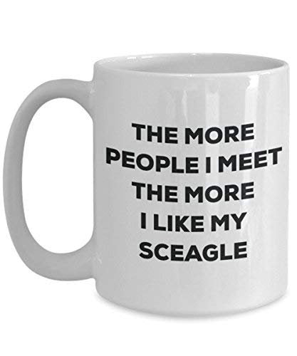 The More People I Meet The More I Like My Schapso Mug - Funny Coffee Cup - Christmas Dog Lover Cute Gag Gifts Idea