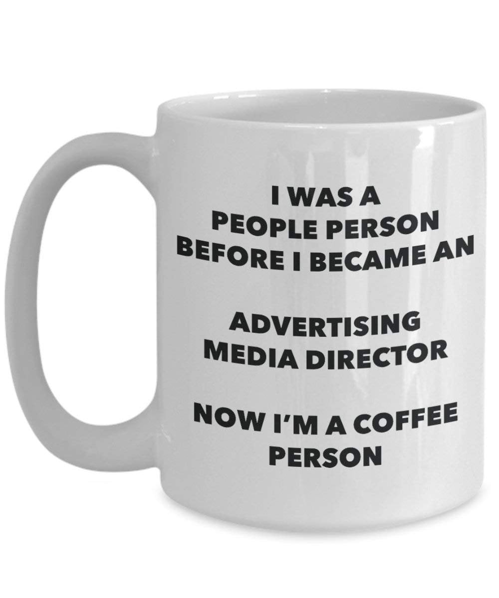 Advertising Media Director Coffee Person Mug - Funny Tea Cocoa Cup - Birthday Christmas Coffee Lover Cute Gag Gifts Idea