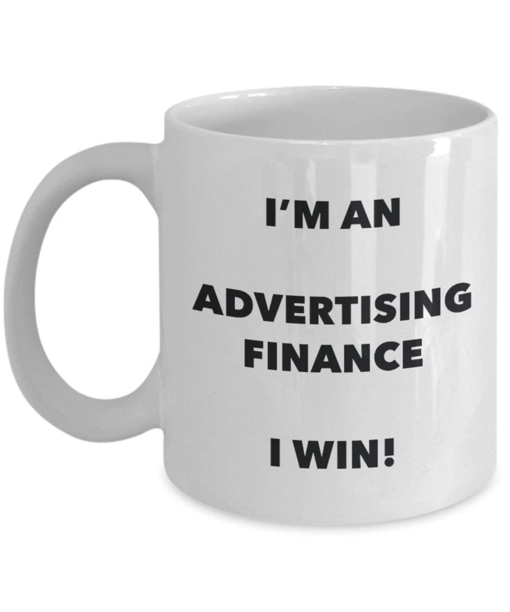 Werbung Finanzierung Tasse – Ich bin eine Werbung I Win. – Funny Kaffeetasse – Neuheit Geburtstag Weihnachten Gag Geschenke Idee 15oz weiß