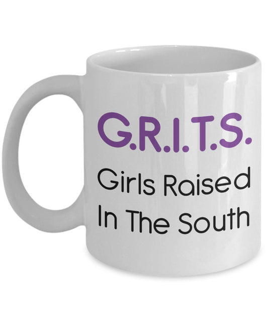 Girls Raised In the South Mug - Funny Tea Hot Cocoa Coffee Cup - Novelty Birthday Christmas Anniversary Gag Gifts Idea