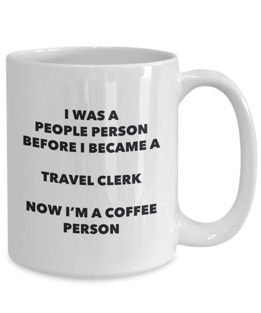 Travel Clerk Coffee Person Mug - Funny Tea Cocoa Cup - Birthday Christmas Coffee Lover Cute Gag Gifts Idea