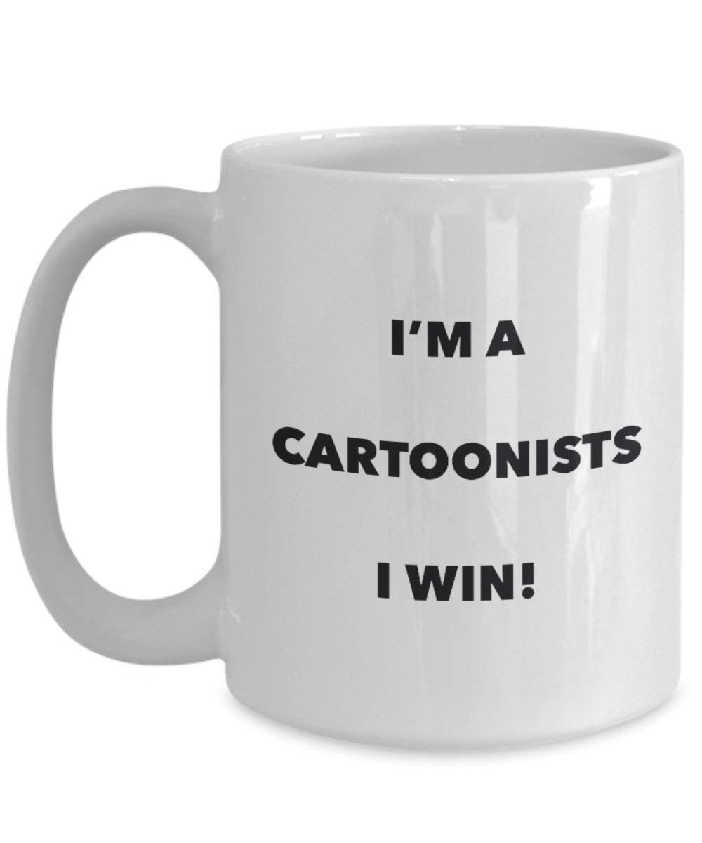 Karikaturisten Tasse – I 'm a Karikaturisten I Win. – Funny Kaffeetasse – Neuheit Geburtstag Weihnachten Gag Geschenke Idee