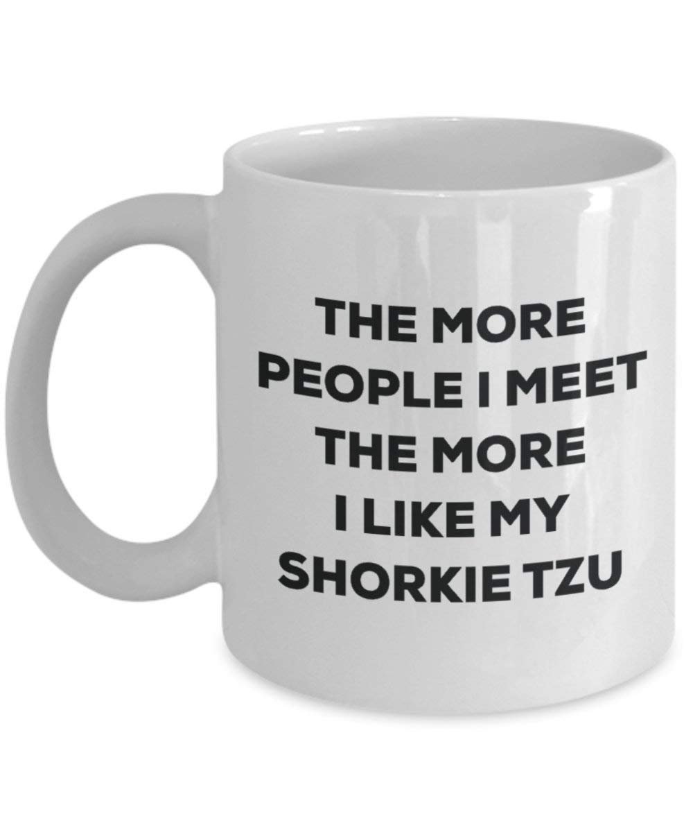The more people i meet the more i Like My Shorkie Tzu mug – Funny Coffee Cup – Christmas Dog Lover cute GAG regalo idea 15oz Infradito colorati estivi, con finte perline