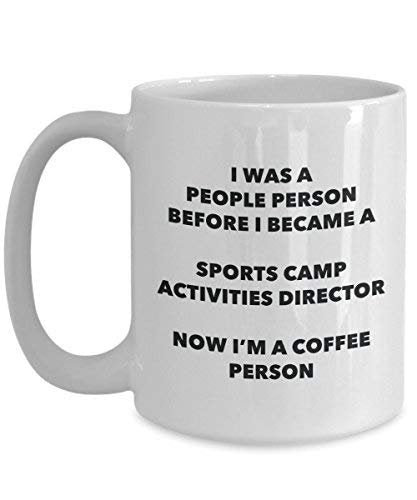 Sports Camp Activities Director Coffee Person Mug - Funny Tea Cocoa Cup - Birthday Christmas Coffee Lover Cute Gag Gifts Idea