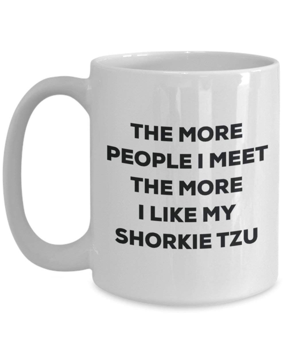 The more people i meet the more i Like My Shorkie Tzu mug – Funny Coffee Cup – Christmas Dog Lover cute GAG regalo idea 15oz Infradito colorati estivi, con finte perline