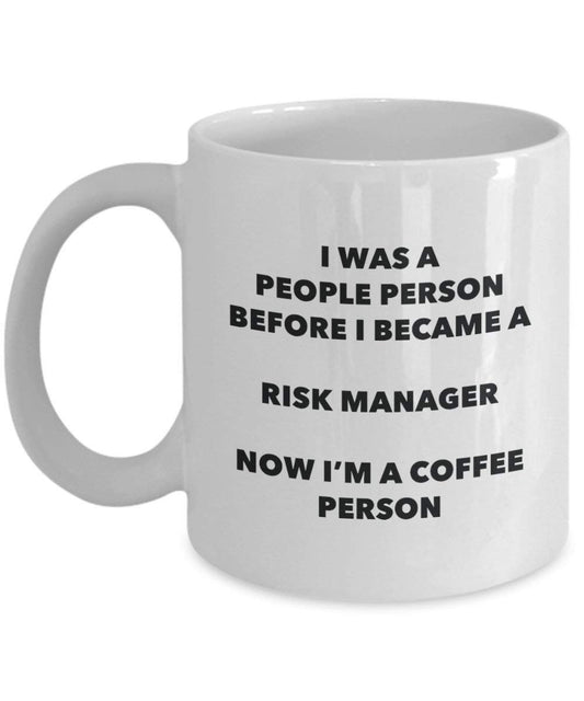 Gestionnaire de risques personne à café Mug Tasse à thé de cacao – rigolo – Anniversaire de Noël amateur de café mignon Gag Gifts Idée 11oz blanc