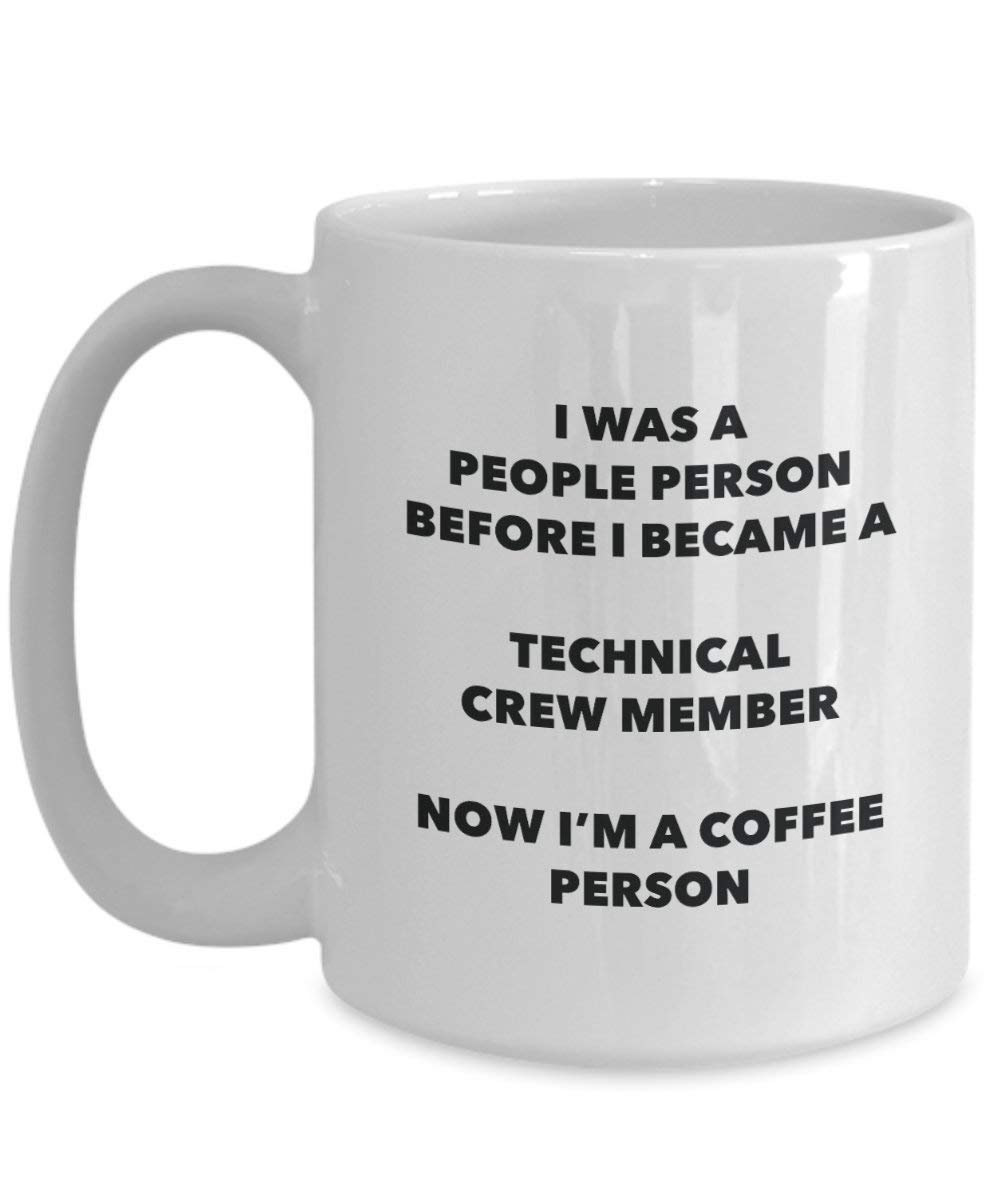 technique Crew membre de la personne à café Mug Tasse à thé de cacao – rigolo – Anniversaire de Noël amateur de café mignon Gag Gifts Idée 11oz blanc