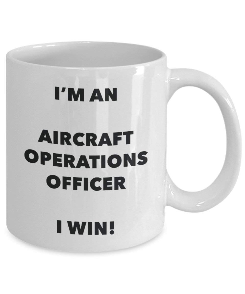aircraft manager mug – I' m An aircraft manager i Win. – Funny Coffee Cup – novelty Birthday Christmas GAG regalo idea 11oz Infradito colorati estivi, con finte perline