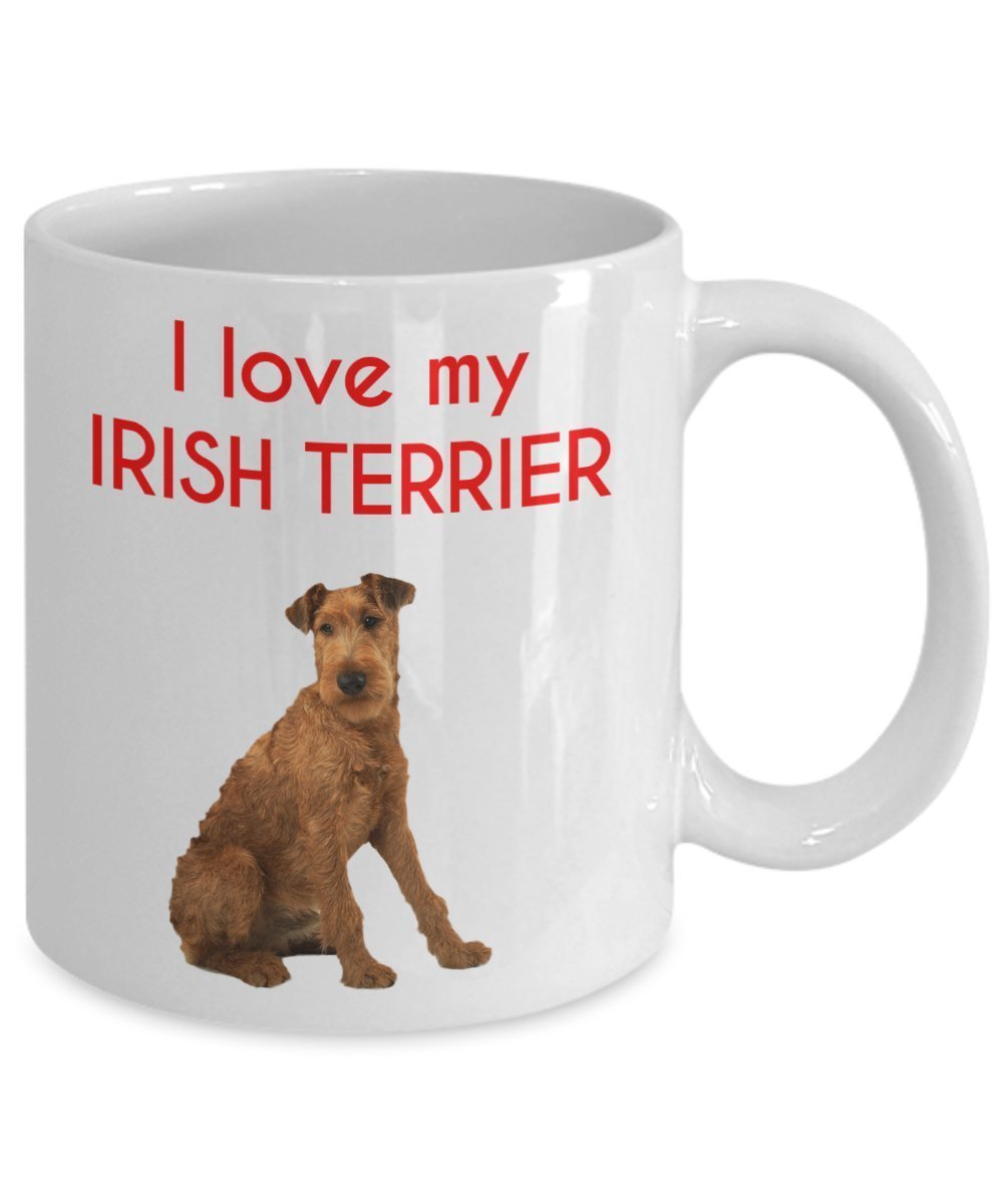 Irish Terrier Kaffeetasse – Lustige Teetasse für heiße Kakao-Kaffeetasse – Neuheit Geburtstag Weihnachten Jahrestag Gag Geschenkidee
