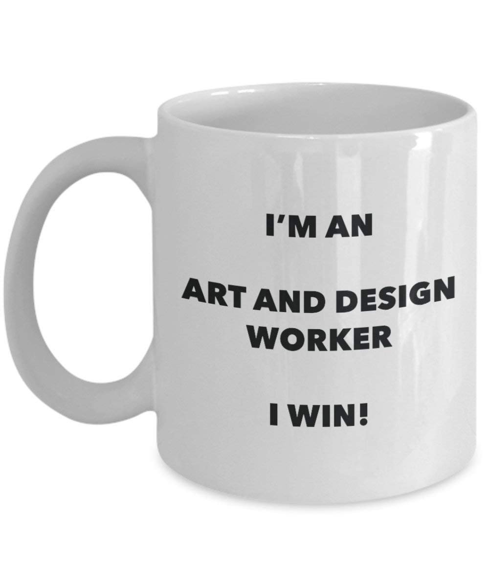 Arte e design Worker mug – I' m An Art and design Worker i Win. – Funny Coffee Cup – novelty Birthday Christmas GAG regalo idea 15oz Infradito colorati estivi, con finte perline