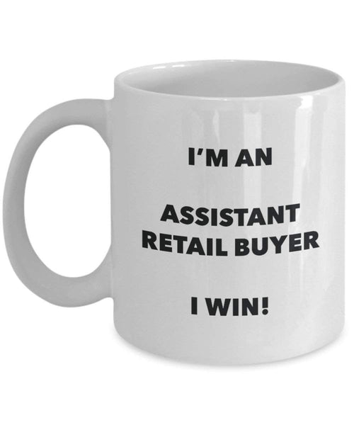 Assistente retail Buyer mug – I' m An assistente retail Buyer i Win. – Funny Coffee Cup – novelty Birthday Christmas GAG regalo idea 11oz Infradito colorati estivi, con finte perline