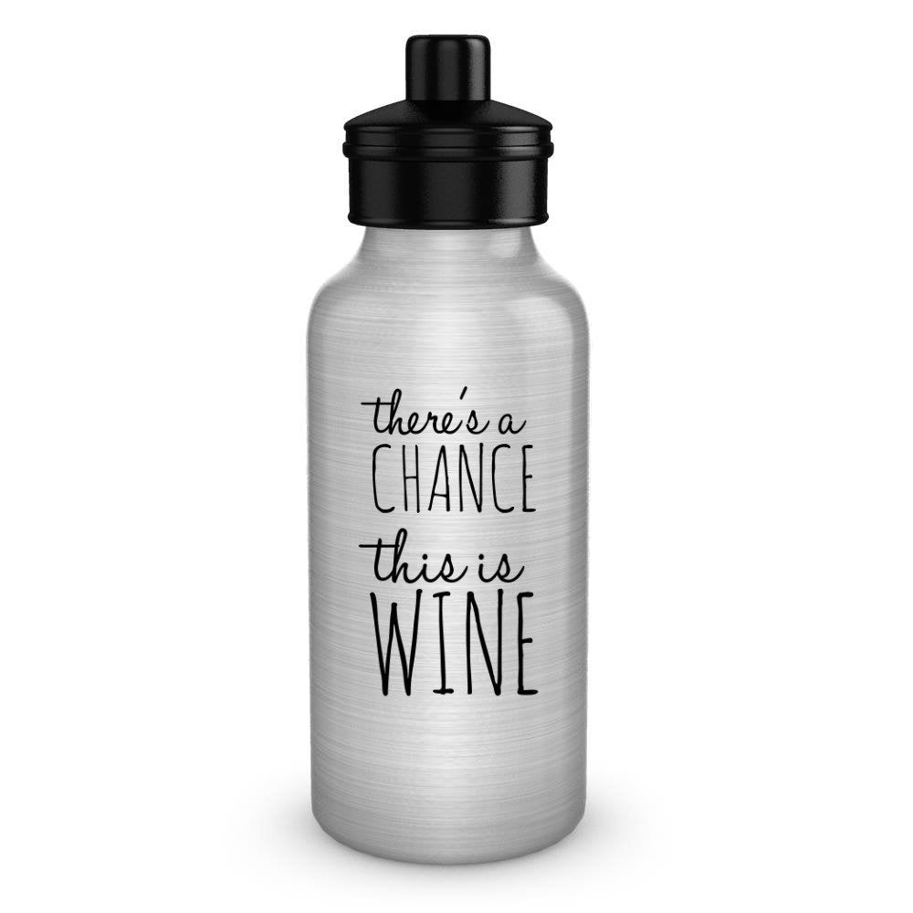 SpreadPassion Funny water bottle - There's a chance this is wine