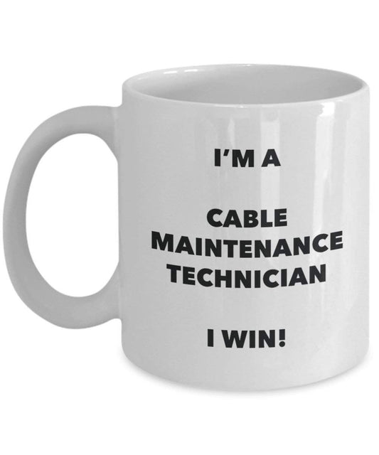 Cavo Maintenance Technician mug – I' m A cavo Maintenance Technician i Win. – Funny Coffee Cup – Birthday Christmas Gifts idea 15oz Infradito colorati estivi, con finte perline