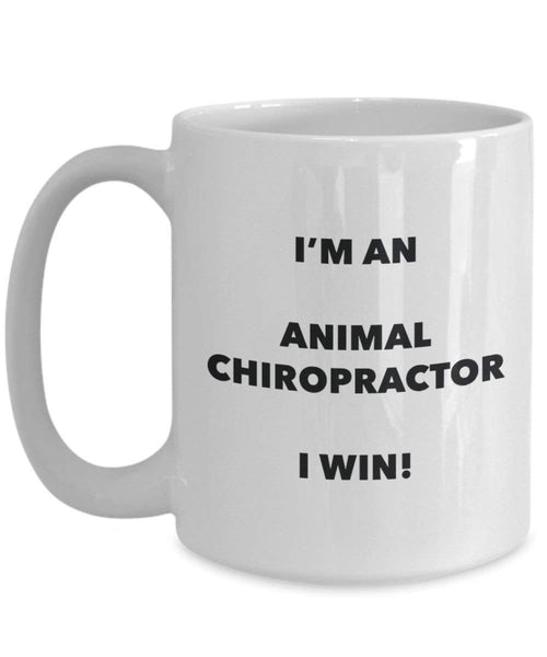 Animal Chiropractor mug – I' m An Animal Chiropractor i Win. – Funny Coffee Cup – novelty Birthday Christmas GAG regalo idea 15oz Infradito colorati estivi, con finte perline