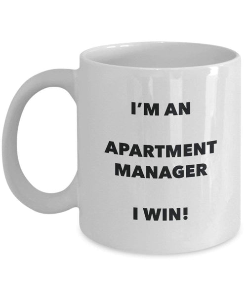 appartement Manager Mug – Je suis un appartement Manager I Win. – Funny Tasse à café – Fantaisie anniversaire Idée de Gag cadeaux de Noël 11oz blanc