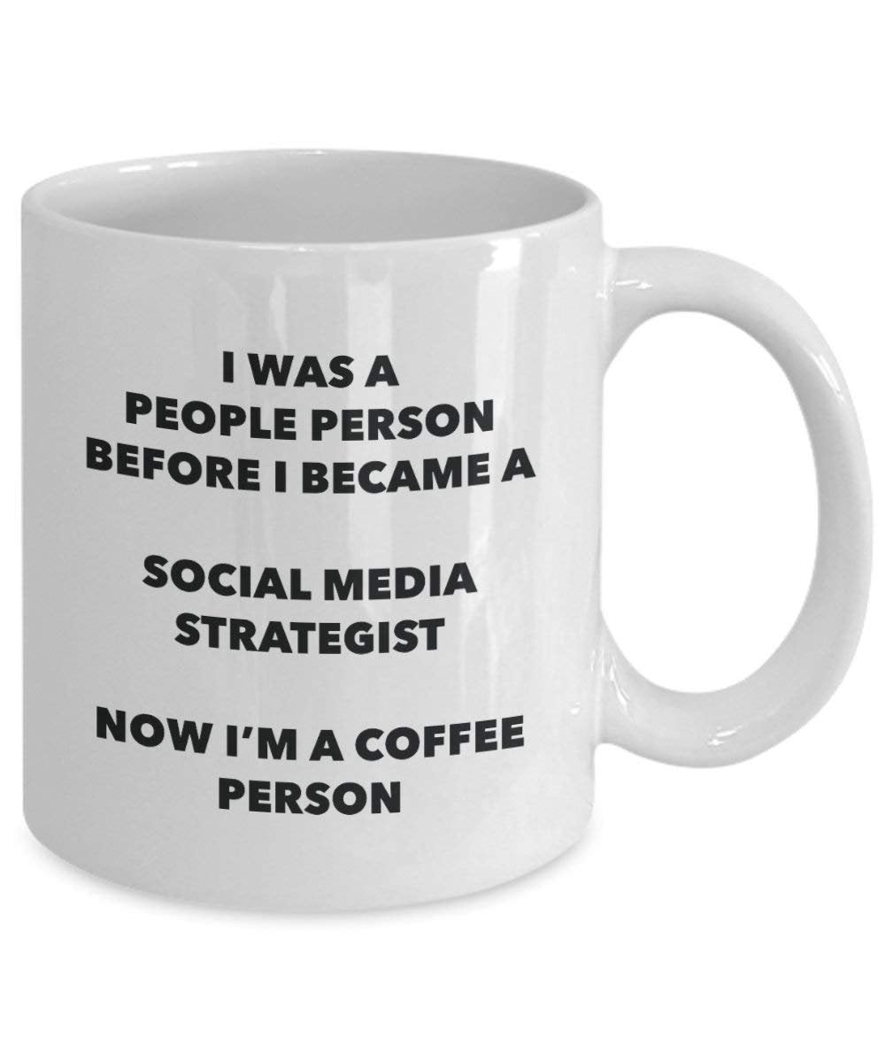 Social Media Strategist Coffee Person Mug - Funny Tea Cocoa Cup - Birthday Christmas Coffee Lover Cute Gag Gifts Idea