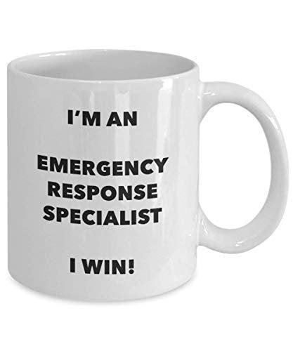 Lustige Kaffeetasse mit Aufschrift „I'm an Emergency Response Specialist I win!“