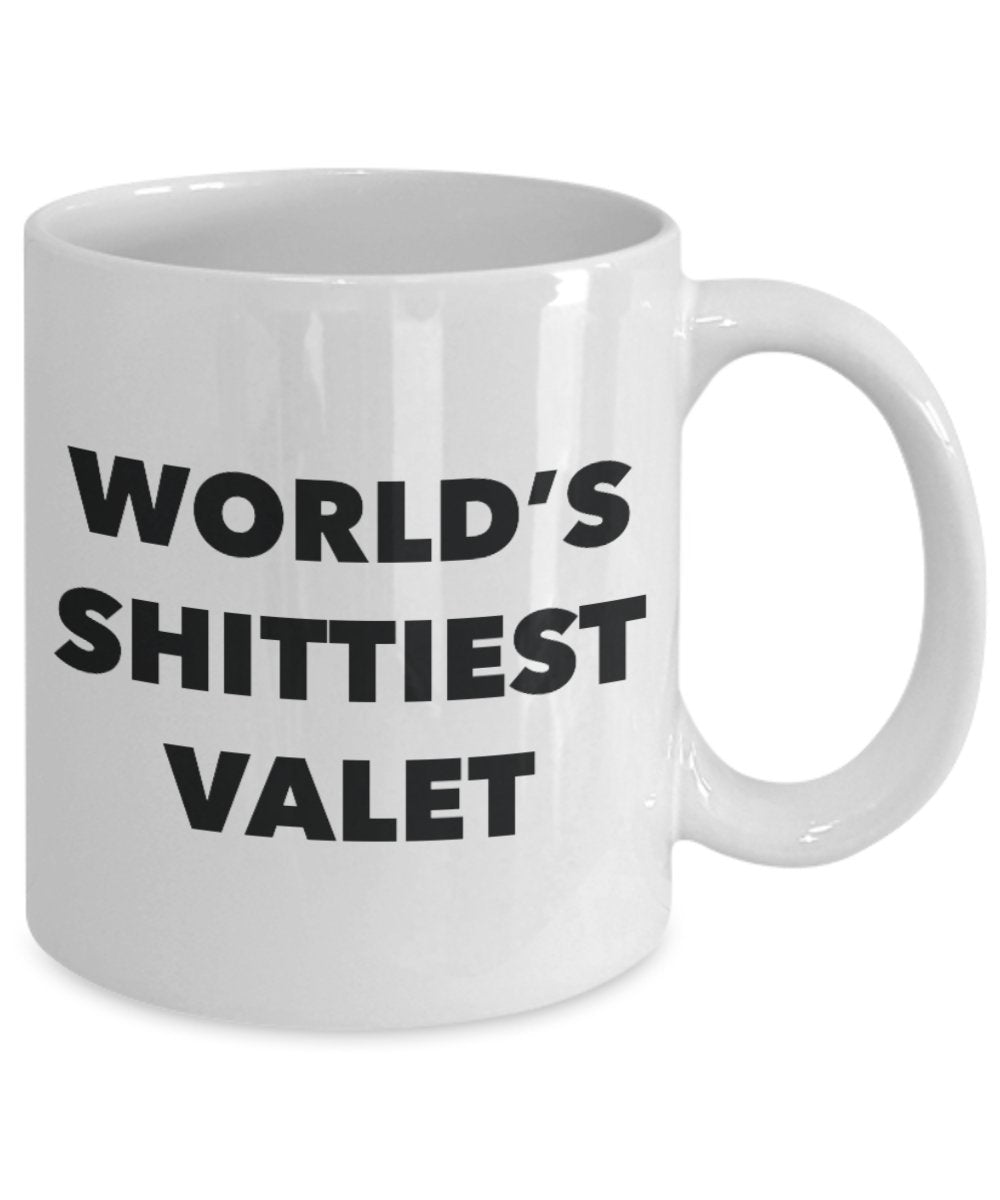 Valet Coffee Mug - World's Shittiest Valet - Gifts for Valet - Funny Novelty Birthday Present Idea - Can Add To Gift Bag Basket Box Set