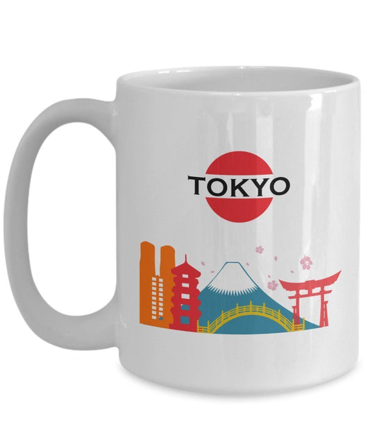 Tokyo Tasse – Lustige Teetasse für heiße Kakao-Kaffeetasse – Neuheit Geburtstag Weihnachten Jahrestag Gag Geschenkidee 11oz weiß