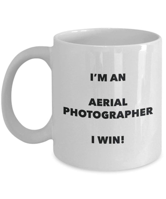 Aerial Photographer Mug - I'm an Aerial Photographer I win! - Funny Coffee Cup - Novelty Birthday Christmas Gag Gifts Idea
