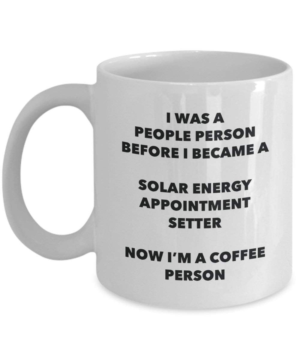 Solar Energie Amts Setter Kaffee Person Tasse – Funny Tee Kakao-Tasse – Geburtstag Weihnachten Kaffee Lover Cute Gag Geschenke Idee 11oz weiß
