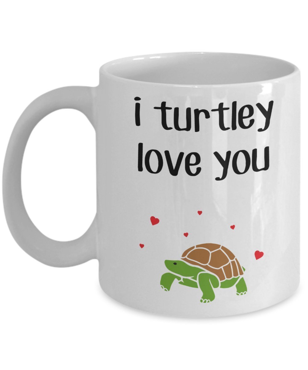 I Turtley Love You Mug – Turtle Coffee Mugs - Funny Tea Hot Cocoa Cup - Novelty Birthday Christmas Anniversary Gag Gifts Idea