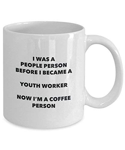 Youth Worker Coffee Person Mug - Funny Tea Cocoa Cup - Birthday Christmas Coffee Lover Cute Gag Gifts Idea