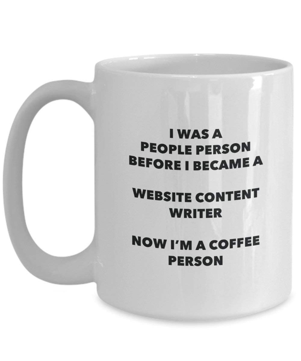 Website Content Writer Coffee Person Mug - Funny Tea Cocoa Cup - Birthday Christmas Coffee Lover Cute Gag Gifts Idea
