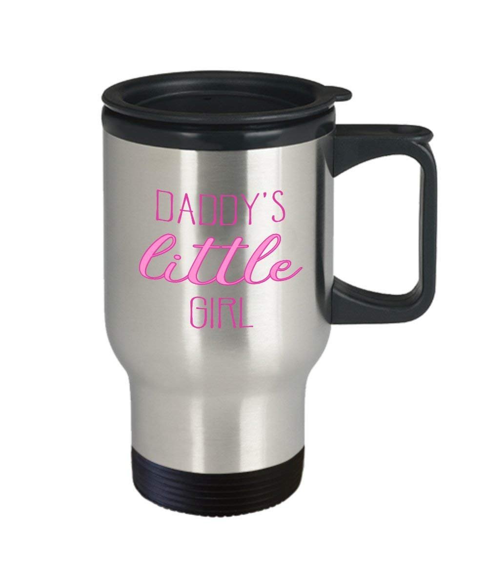 Daddy’s Little Girl Coffee Travel Mug - Funny Insulated Tumbler - Novelty Birthday Christmas Gag Gifts Idea