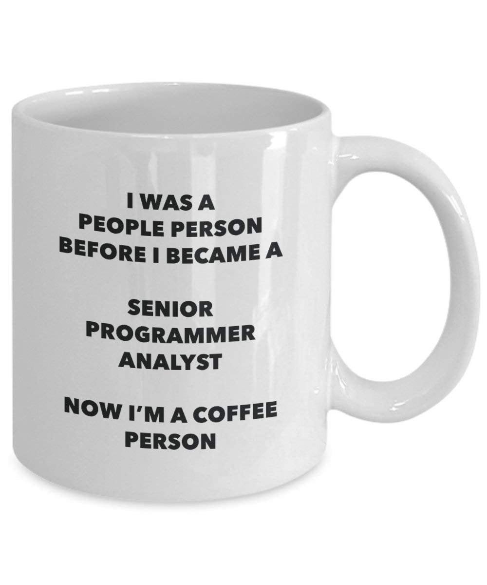 Senior Programmierer Analyst Kaffee Person Tasse – Funny Tee Kakao-Tasse – Geburtstag Weihnachten Kaffee Lover Cute Gag Geschenke Idee 11oz weiß