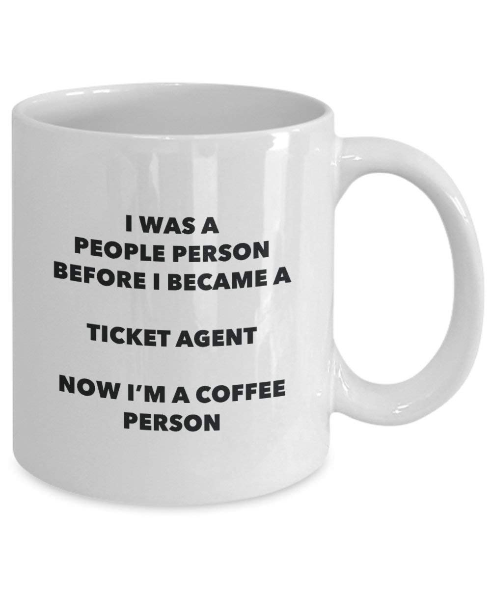 Ticket Agent Café personne Mug – Funny Tasse à thé de cacao – Anniversaire de Noël amateur de café mignon Gag Gifts Idée 11oz blanc