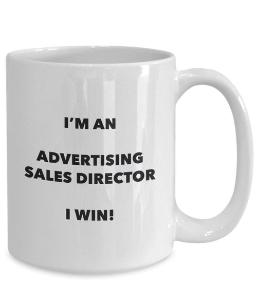 Werbung Sales Director Tasse – Ich bin ein Werbung Sales Director I Win. – Funny Kaffeetasse – Neuheit Geburtstag Weihnachten Gag Geschenke Idee