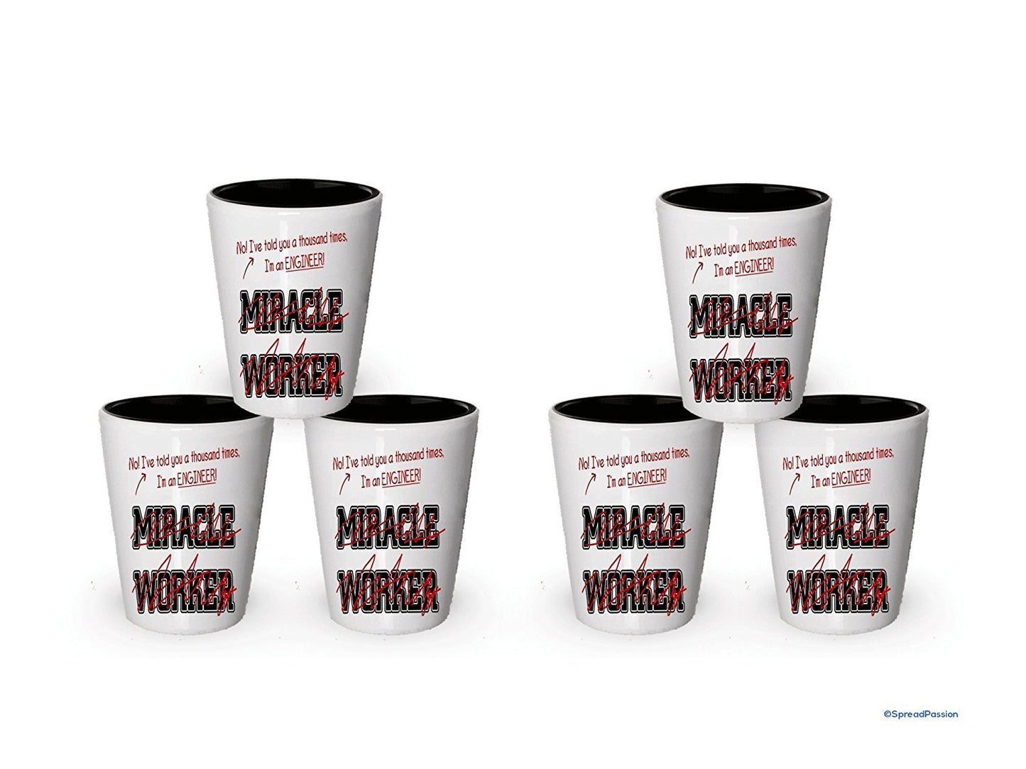 I'm a Engineer shot glass, Not a Miracle Worker - Funny gifts for Engineers (4)