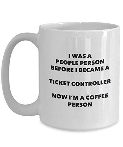 Ticket Controller Coffee Person Mug - Funny Tea Cocoa Cup - Birthday Christmas Coffee Lover Cute Gag Gifts Idea