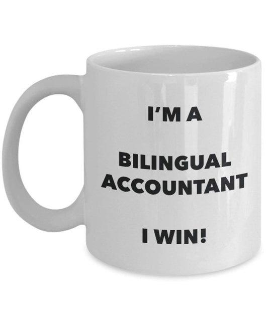 Bilingual Accountant Mug - I'm a Bilingual Accountant I win! - Funny Coffee Cup - Novelty Birthday Christmas Gag Gifts Idea