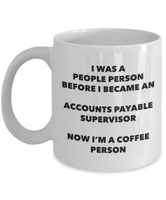 Créance Supervisor Café personne Mug – Funny Tasse à thé de cacao – Anniversaire de Noël amateur de café mignon Gag Gifts Idée 15oz blanc
