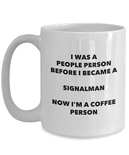 Signalman Coffee Person Mug - Funny Tea Cocoa Cup - Birthday Christmas Coffee Lover Cute Gag Gifts Idea