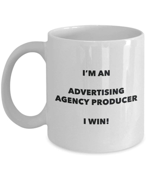 Werbung Agentur produziert Tasse – Ich bin ein Werbung Agentur produziert I Win. – Funny Kaffeetasse – Neuheit Geburtstag Weihnachten Gag Geschenke Idee