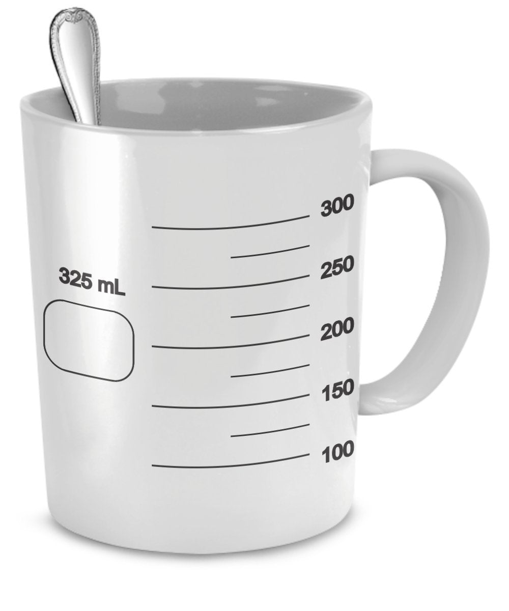 Coffee Mug Beaker - Funny Coffee Beaker - Coffee Measure Mug - Coffee Beaker